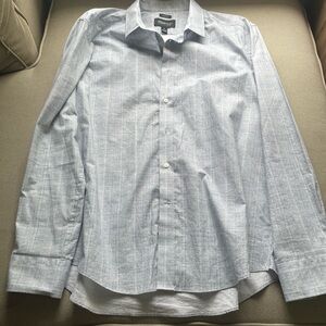 Kenneth Cole Light Gray Casual Button-Down Shirt